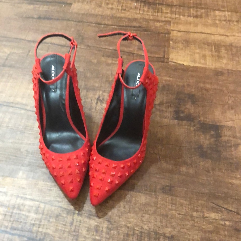 Aldo red pump heels